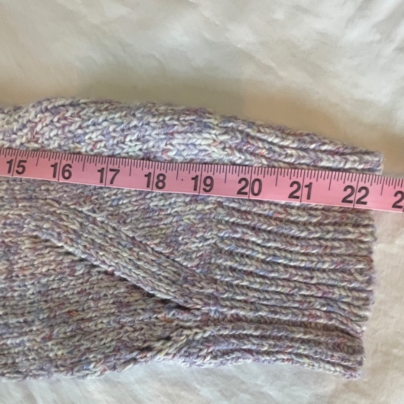 Line The Label Cotton Blend Uma Open Knit Marled Purple Pointelle Sweater Sz S - Picture 14 of 14